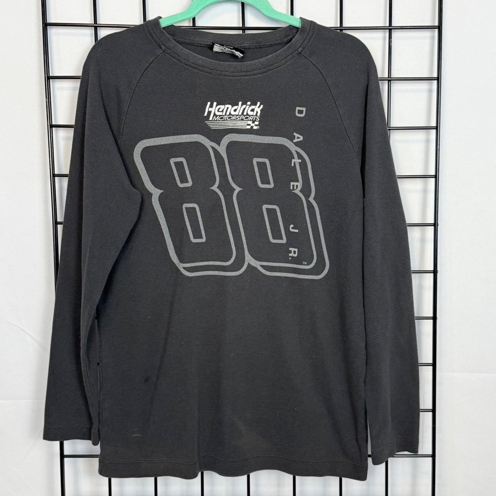 Dale Earnhardt Jr. #88 Hendrick Motorsports Waffle Knit‎ Shirt Mens Small Black